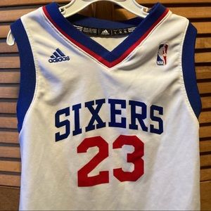 Adidas White Sixers #23 Williams Basketball Jersey